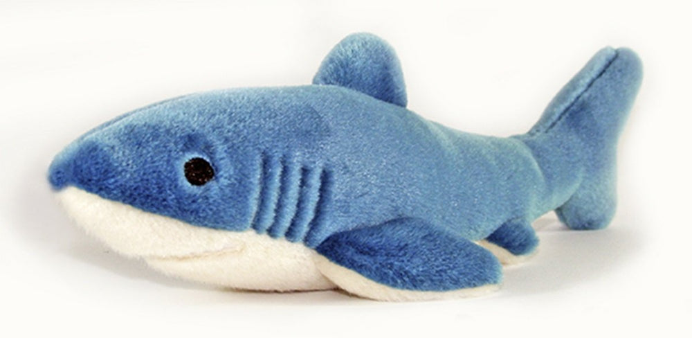 Fluff & Tuff Tank The Shark Toy front view showing ultra-plush fabric and durable squeaker for lively play