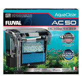 Fluval AC50 filter front view on a 20-50 gallon tank for easy setup