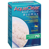 Fluval AquaClear BioMax filter insert closeup shows porous ceramic rings for beneficial bacteria.