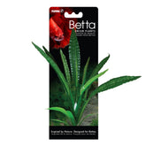 Fluval Betta Water Trumpet plastic plant in aquarium, fins-safe and visually appealing.