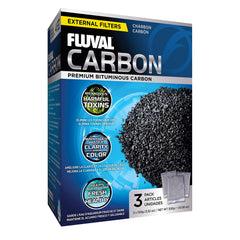 Fluval carbon filter media packaging ready for aquarium use for clearer water