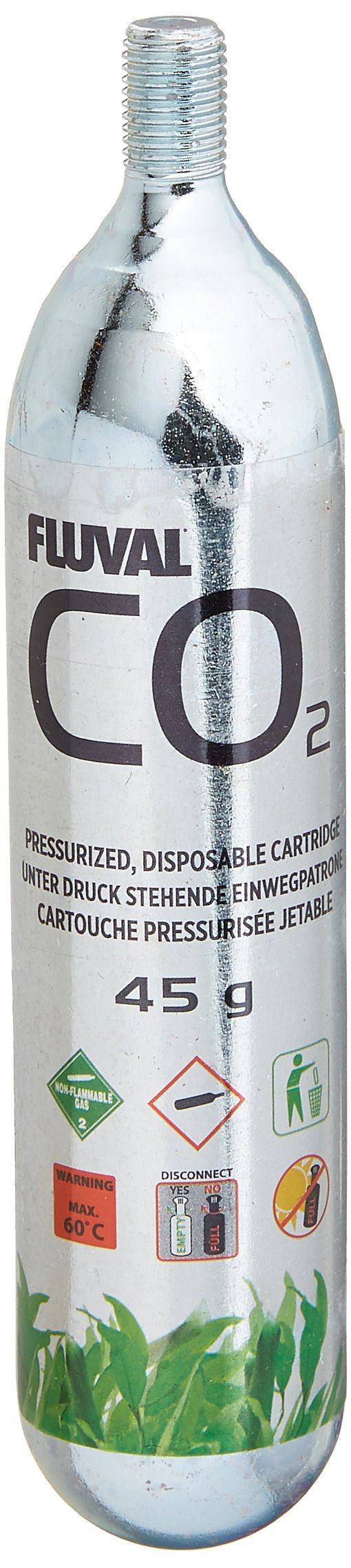 Fluval CO2 disposable cartridge three-pack box for easy replacement in planted tanks