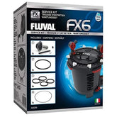 Fluval FX6 service kit packshot highlighting replacement parts for easy maintenance