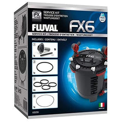 Fluval FX6 service kit packshot highlighting replacement parts for easy maintenance