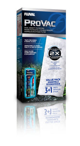 Fluval ProVac dual-density filter pad pack ready for efficient gravel cleaning and debris filtration.
