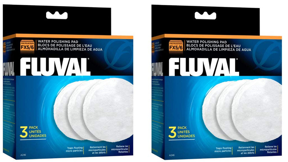 Fluval Water Polishing Pad FX5 3-pack enhances clarity and supports efficient canister filtration