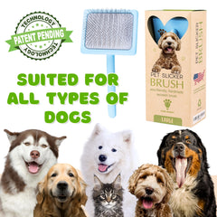 Flying Pawfect slicker brush double-coat care for long-haired breeds like Poodles