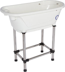 Flying Pig Grooming stainless steel legs provide stable floor support