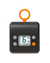 FLYSPEAR transmitter with hook for easy wall placement and flexible room setup.