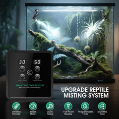 FMATOZ Reptile Mister 360-degree adjustable nozzles enable precise humidity coverage.