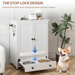 Fmlud stop-latch design keeps the drawer steady during meals.