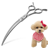 FOGOSP professional 45-degree curved grooming scissors arc head enables precise arc trims