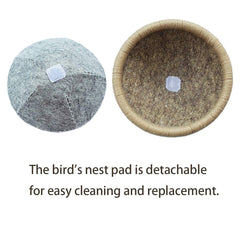 foiburely nest size 4-5in shows compact footprint ideal for small cages.