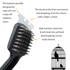 FOIBURELY parrot cage brush for quick, thorough cage maintenance