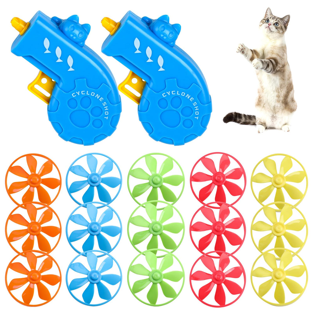 FOIMAS cat fetch toy set front view shows durable build for indoor play
