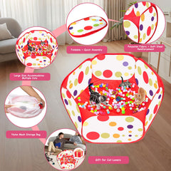 Fooind Cat Ball Pit includes 4 crinkle balls to spark curiosity
