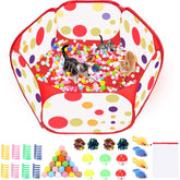 Fooind Cat Ball Pit assembled for safe indoor play and active exercise