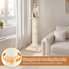 Fopetfy stable-base cat post showcases 15.7 inch square base for steady posts and safe climbing