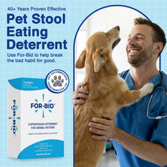 For-Bid powder sprinkled on pet food highlighting simple daily use.
