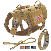 Forestpaw tactical harness front view shows D-ring control for steady, safe walks.