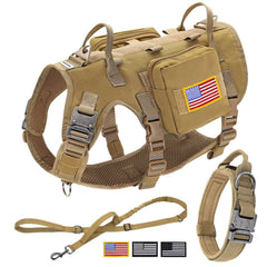 Forestpaw tactical harness front view shows D-ring control for steady, safe walks.