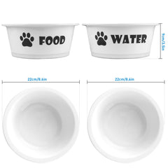 FOREYY dog bowl with anti-slip band prevents spills