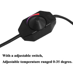 Forfuture-go reptile heat mat dial closeup showing easy temperature adjustment.