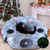 FORMYCATIE Cat Tunnel Bed collapsible structure for easy storage and play.