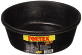 Fortex feeder pan full view shows a 4-quart rubber pan designed for medium pets' meals and durable portioning