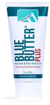 Forticept Blue Butter Plus dog hot spot treatment application demonstrates quick relief.