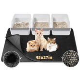 Fostanfly cat litter mat extralarge top view captures litter at the box exit
