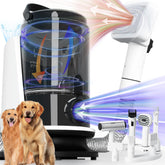 FOTING 8-in-1 dog grooming vacuum kit demonstrates an all-in-one home grooming solution.