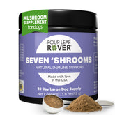 Four Leaf Rover Seven Shrooms bottle for dog immune support