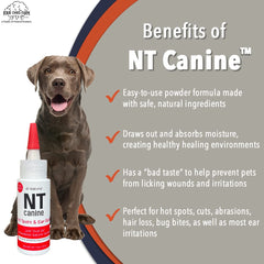Four Oaks NT Canine ear irritation powder inside the ear