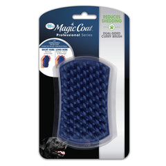 Four Paws Magic Coat dual-sided curry brush full view for efficient grooming