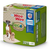 Four Paws Wee-Wee bamboo material demonstrates eco-friendly design with odor control benefits.