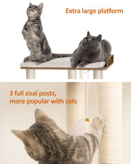 fourfurpets cat tree removable pads simplify cleaning and maintenance