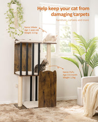 FourFurPets large platforms provide roomy napping spaces for multiple cats.