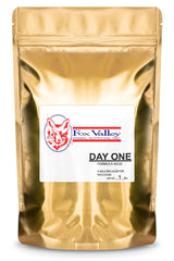 Fox Valley Day-One Formula packaging image highlighting easy-mix milk replacer for raccoons.