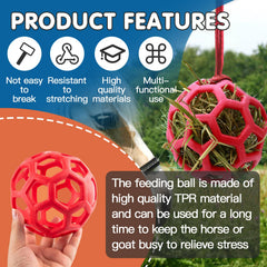 Foycow hay ball for goats provides a hanging toy to prevent boredom.