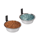 FOYO elevated dog bowls wall-mounted brackets for adjustable feeding height.