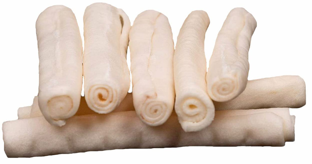 Frankly Beef Roll Wrap Chews close-up of small rolls for dogs, potential tartar reduction.