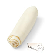 Frankly Original Pet Mega Beef Roll rolled close-up, highlighting a durable, long-lasting chew for dogs.