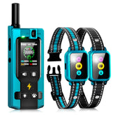 Frayo dog collar remote with two channels enables simultaneous training for two dogs.