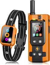 Frayo dog training collar remote color screen showing mode options for quick training cues