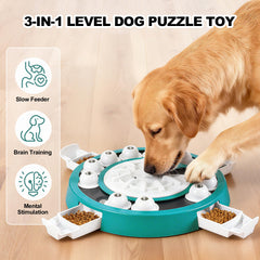 Freedoggi dog puzzle level 3 treat mode promotes problem-solving during slow feeding