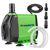 FREESEA fountain submersible pump 800GPH shown for ponds with robust flow.