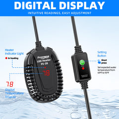 FREESEA LED temperature display clearly shows real-time readings for quick adjustments