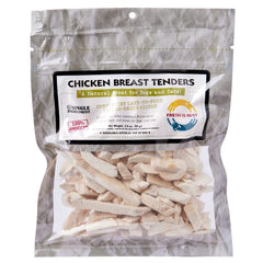 Fresh Is Best freeze-dried chicken breast dog treats in resealable bag for freshness