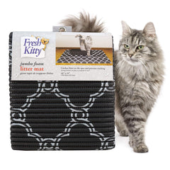 Fresh Kitty XL foam litter mat front view demonstrates wide coverage and spill protection